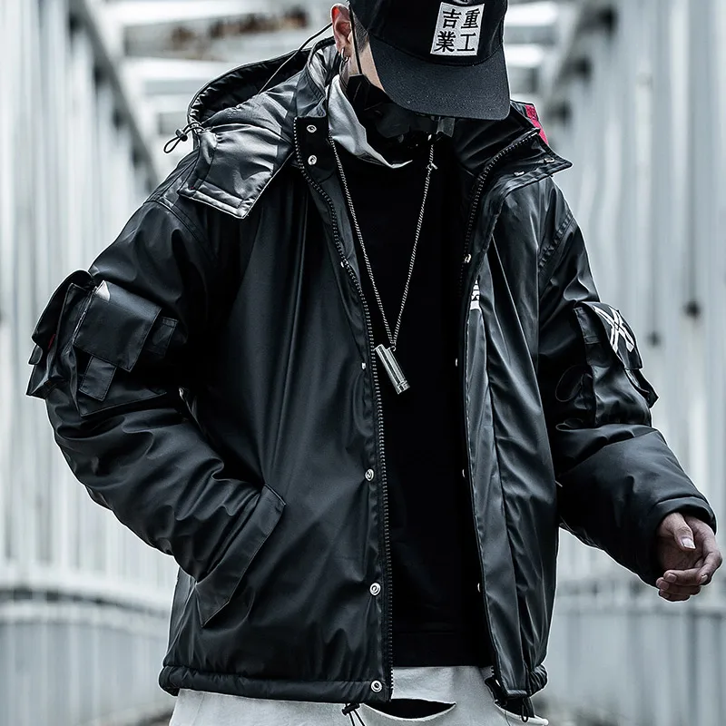 2019 Зимняя Мужская Утепленная куртка стрейч Harajuku пальто куртки пальто|Парки| |