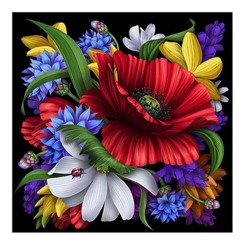 

Diamond Embroidery Flower Pictures of Rhinestones Blooming Diamond Painting Pattern Beads Embroidery Knit Beadwork