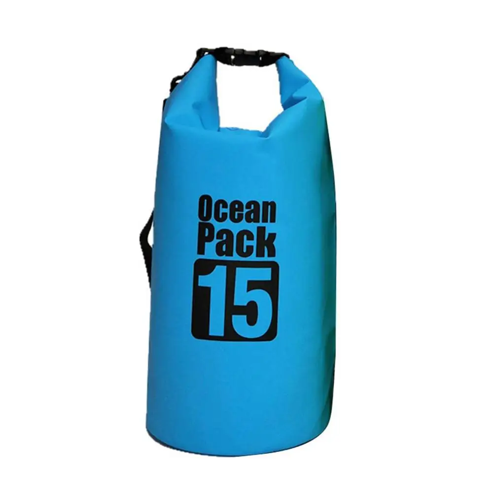 Водонепроницаемый сухой мешок водостойкий мульти-емкости плавательный мешок для хранения пакет мешок рафтинг Каякинг Кемпинг плавающий - Цвет: sky blue 15L