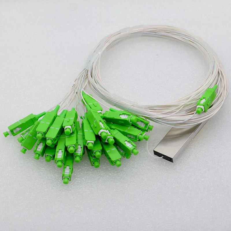 1PCS NEW PLC SC/APC 1:32 Mini Fiber Optic Splitter SM 0.9mm G657A1 FTTH Optic Fiber Splitter Special Wholesale