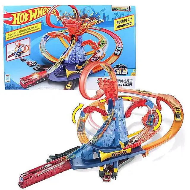 Hot Wheels 10 в 1 Игрушечный трек-автомобиль Carros Brinquedos Voiture Hotwheels oyuncak araba детские автомобильные игрушки для детей подарок на день рождения