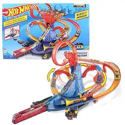 Hot Wheels 10 в 1 трек игрушечный автомобиль Carros Brinquedos Voiture Hotwheels oyuncak араба детские игрушки автомобиля для детей на день рождения подарок