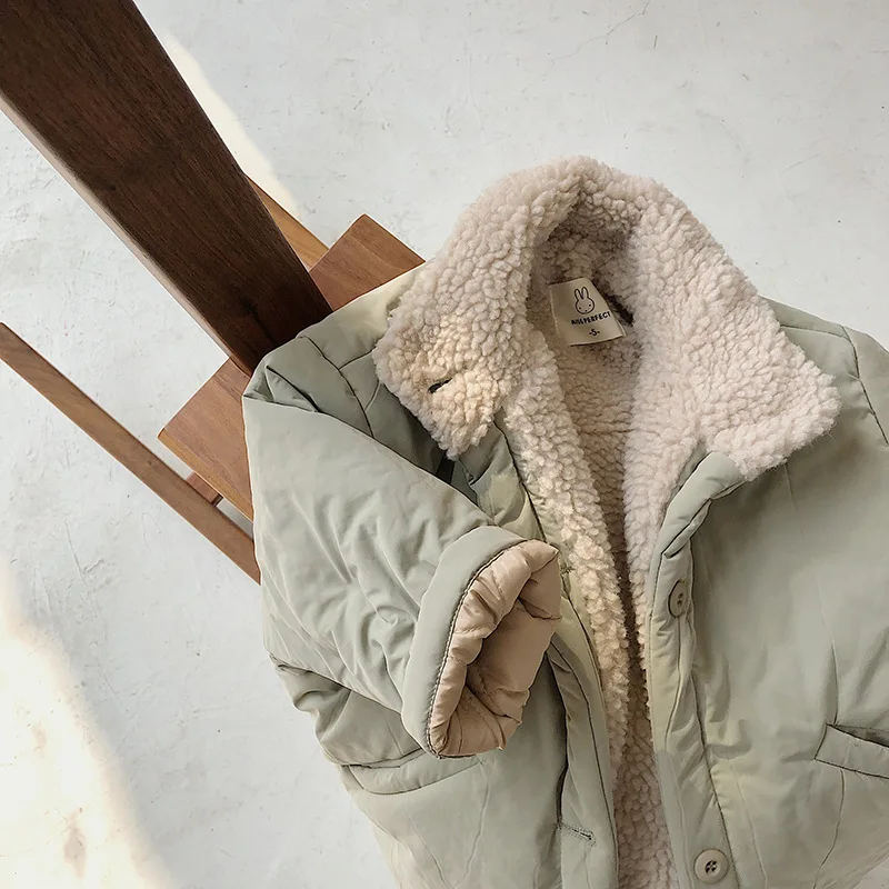 Зима, длинные пальто из берберского флиса для мальчиков и девочек, детские плотные парки, куртки