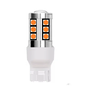 

1PCS 2019 New T20 7440 W21W WY21W 15 SMD 3030 LED Car Turn Signals Bulbs Reserve Lamps Motor Tail Brake Lights Red White Amber