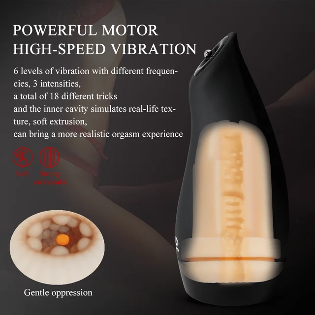 Masturbator For Men Sex Shop Toys Automatic Sucking Male Masturbator Cup Sex Oral Suction Blowjob Real