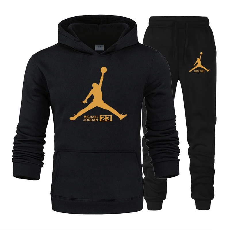 Popular New 2020 Casual Fashion Men Track suit Hoodies Suits Brand Tracksuit Men Sweatshirts+Sweatpants Autumn Winter Hooded Pullover