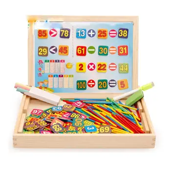 

Montessori Toys Magnetic Wooden Math Toys Number Math Teaching Aids Game Counting Sticks Box Set Educational Toys