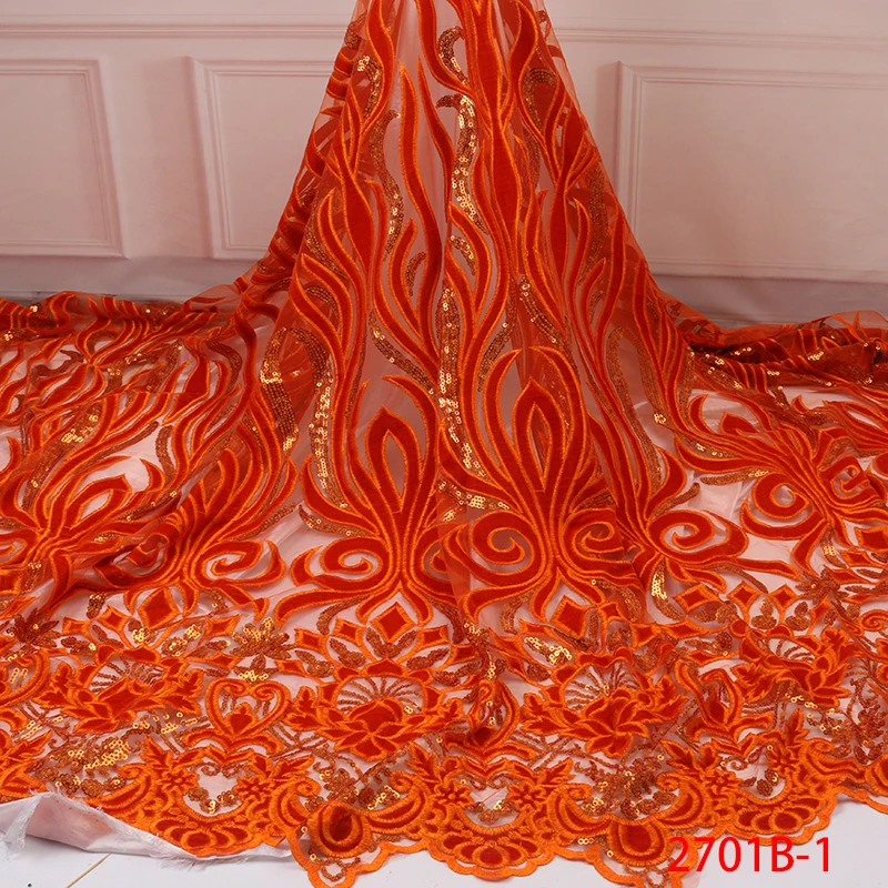 Африканская бархатная кружевная ткань, высокое качество, винные кружевные ткани с блестками, французское Сетчатое кружево для вечерние AMY2701B-1
