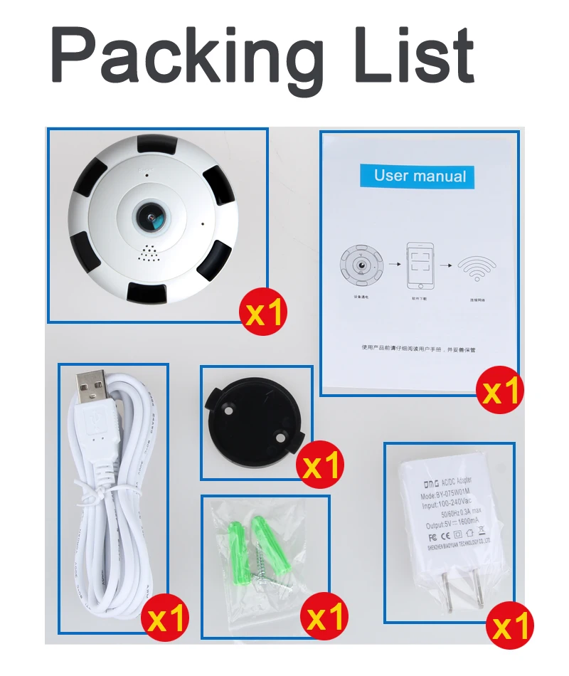 Packing list