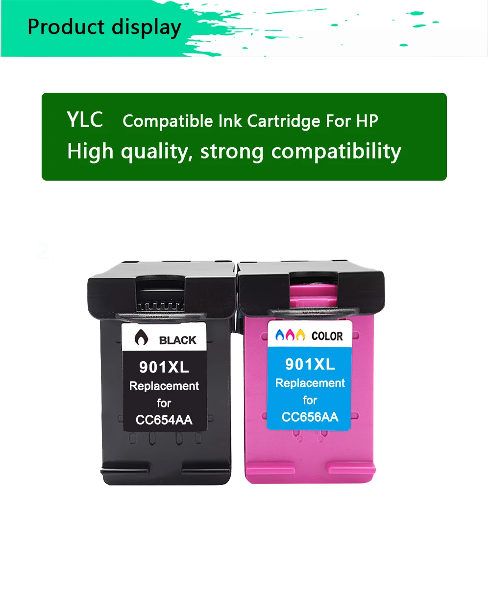 Cartucho para impressora hp ylc 901xl, cartucho