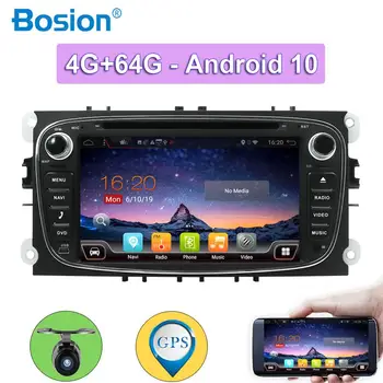 

for ford s max 2 din radio for focus cassette player android 100 Radio Tuner Steering Wheel Control GPS Navigation DVD Player 4G