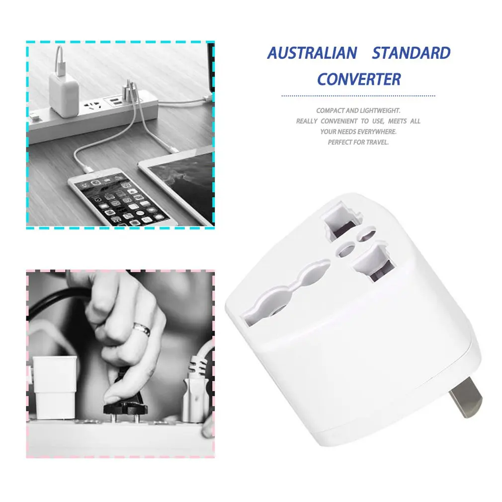 

Portable Plug Adapter Universal Travel US or EU to AU Power Socket Adapter Travel Converter Adapter Outdoor Converter