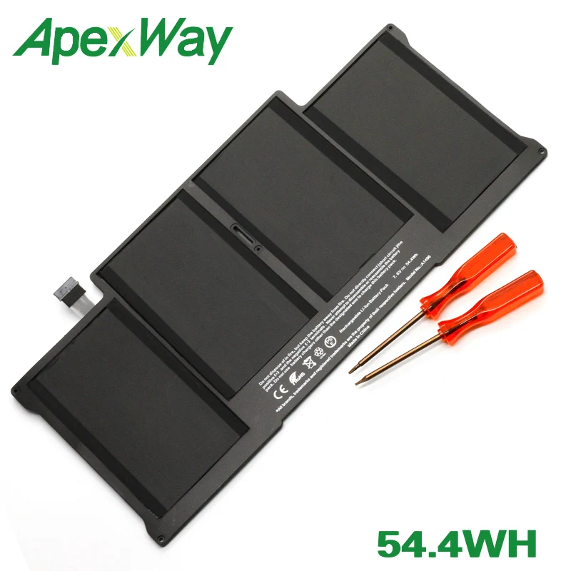 Аккумулятор ApexWay A1496 54 4 Втч 7 6 В для ноутбука Apple Macbook Air A1466 13 дюймов (середина 2013 г.