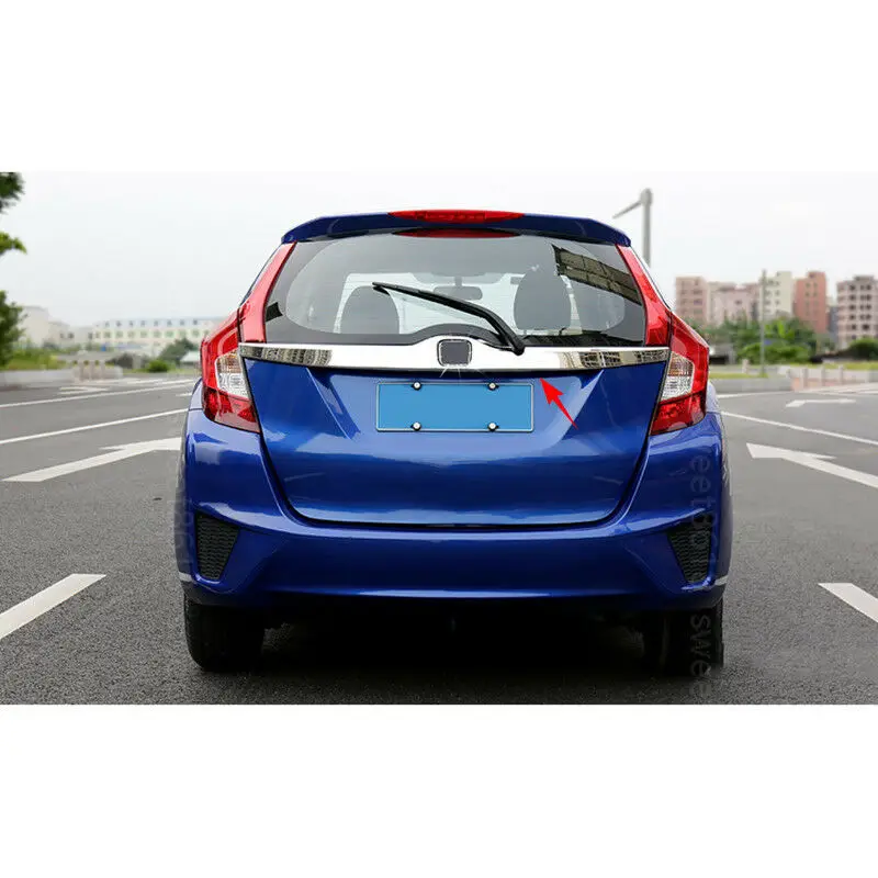 Для Honda Fit хромированная, для задней двери логотип Задняя Крышка багажника литые накладки 1 шт
