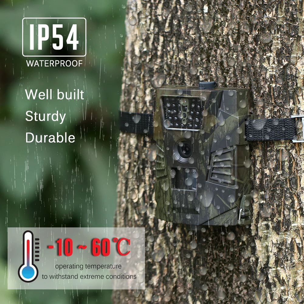 HT001B Trail camera 30 шт., инфракрасный охотничий фотоаппарат ночного видения водонепроницаемый 120 градусов 12 Мп фото ловушка 1080P камера дикой природы