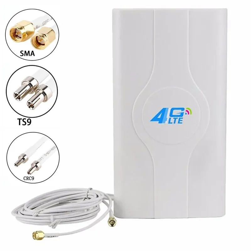 JX Antemma 3G 4G LTE всенаправленная панельная антенна 700 ~ 2600 МГц 88dbi двойной кабель SMA TS9