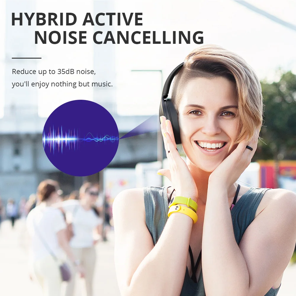 US $59.99 Tronsmart Apollo Q10 Bluetooth 50 Headphones Active Noise Cancelling Wireless Headset with100hour PlaytimeTouchApp Control