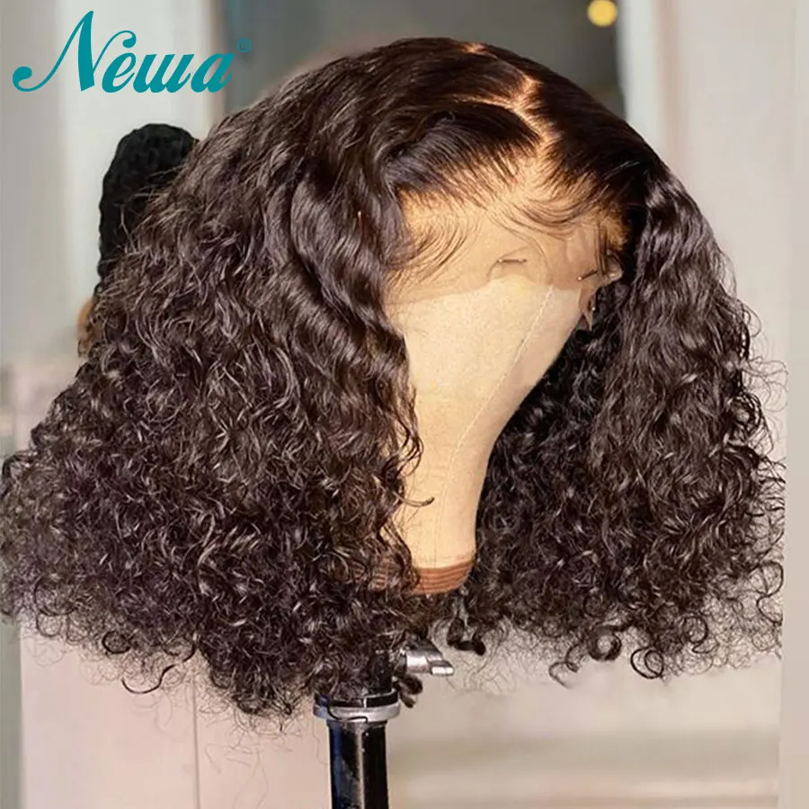 Парики Newa из кудрявых волос фронтальные человеческие волосы с предварительно