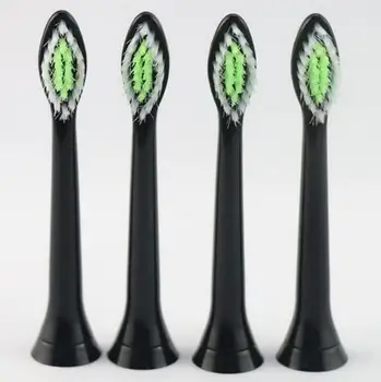 

4pcs Black Best Electric Sonic Replacement Tooth Brush For Philips Sonicare Diamondclean Toothbrush Heads Soft Bristles HX6064