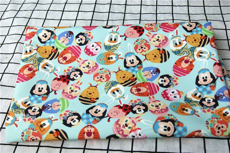 50*145 см Даффи медведь Микки и Минни Маус DIY ручной работы ткань, холст для пэчворка Ткань Домашний текстиль DIY скатерть для диванов
