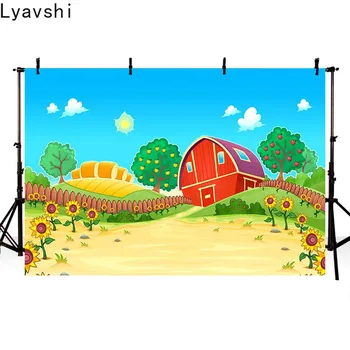 

Lyavshi red barn photo background farm theme barn house photo studio photography background