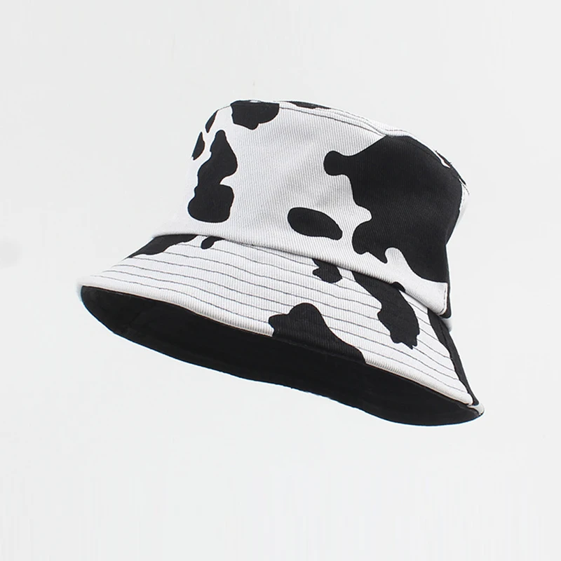 

Bucket Hat Women Panama Cow Reversible Sun Summer Beach Cap Spring Climbing Holiday Outdoor Accessory For Teenagers