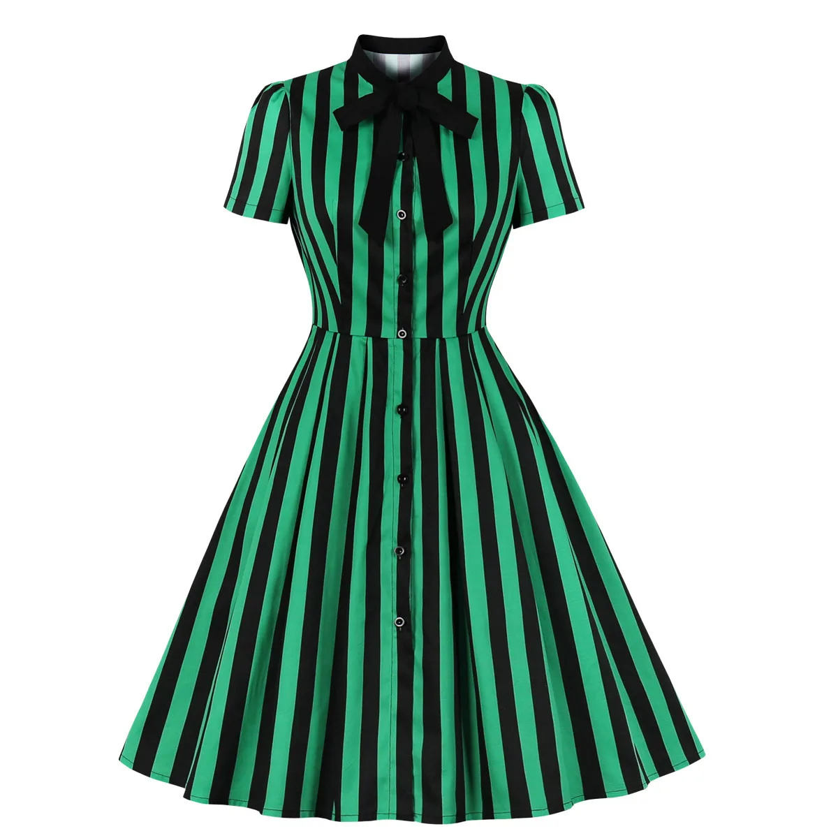 Green pinstripe Dress