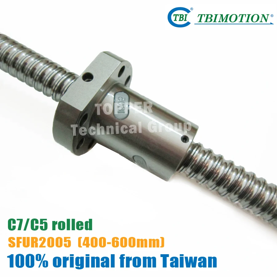 Тайвань TBI шариковые винты SFU2005 400/450/500/600 мм C7 C5 свернутый шариковый винт 5