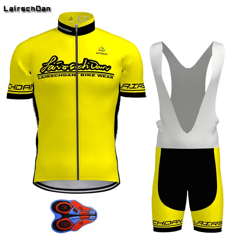 SPTGRVO LairschDan 2021 yellow pro cycling clothing set men/women mtb uniforms suit cycle jersey kit bicycle clothes bike outfit | Спорт и
