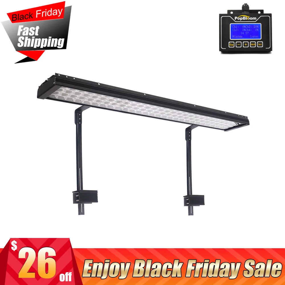

36" 90cm 3ft Saltwater LED Aquarium Lighting For Fish Coral Reef SPS LPS Lampjes LED Light Iluminacao Luz Acuario FI7BP1