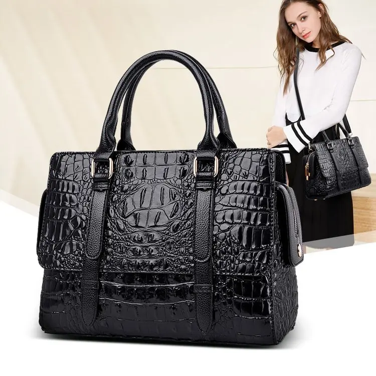 Роскошные классические модные женские ручные сумки из имитации крокодиловой кожи сумки женская дизайнерская сумка высокого качества сумки через плечо для женщин