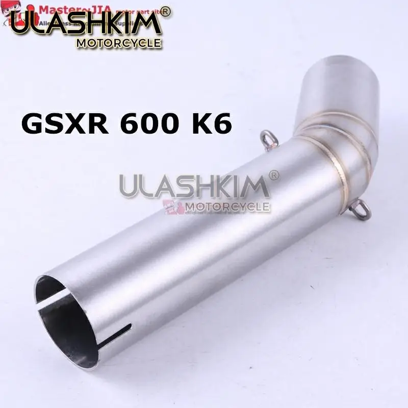Мотоцикл Полная выхлопная средняя труба без шнуровки для Suzuki GSXR600 Gsxr700 Gsxr750 K7 GSX R700