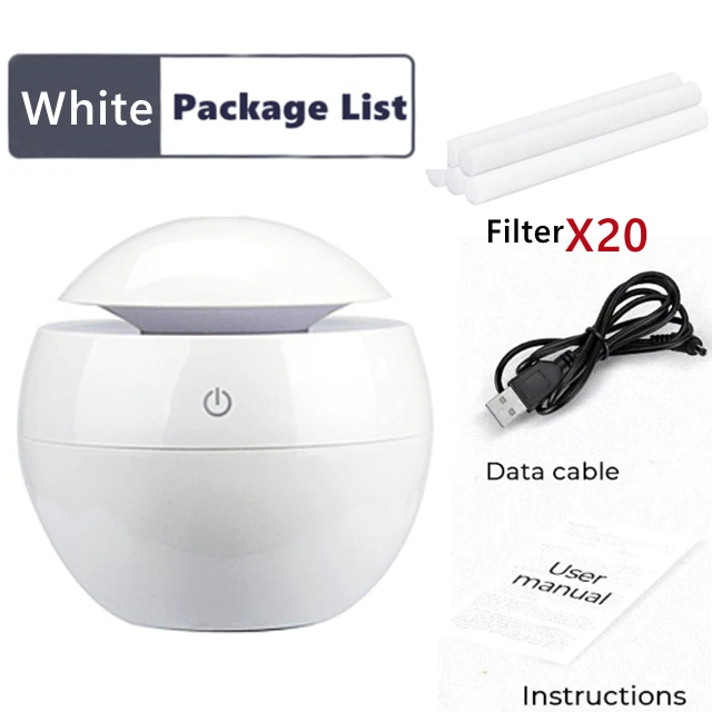 Air Humidifier Ultrasonic USB Aroma Diffuser Wood Grain LED Night Light Electric Essential Oil Diffuser Aromatherapy Bedroom filterX20