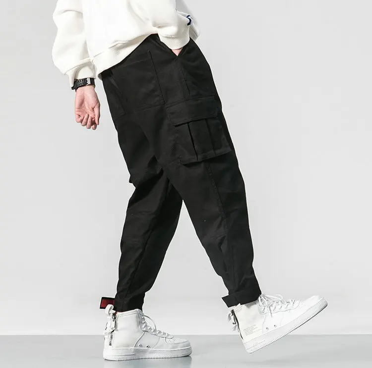 Men's fashion streetwear with cotton multi pockets harem pants, including jackets, suits, shorts, shoes, big watches, and oversized zip hoodies5