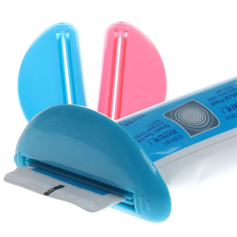 2Pc/set Home Squeezer easy Cartoon Toothpaste Dispenser Holder toothbrush holder kitchen Bathroom decoration Accessories