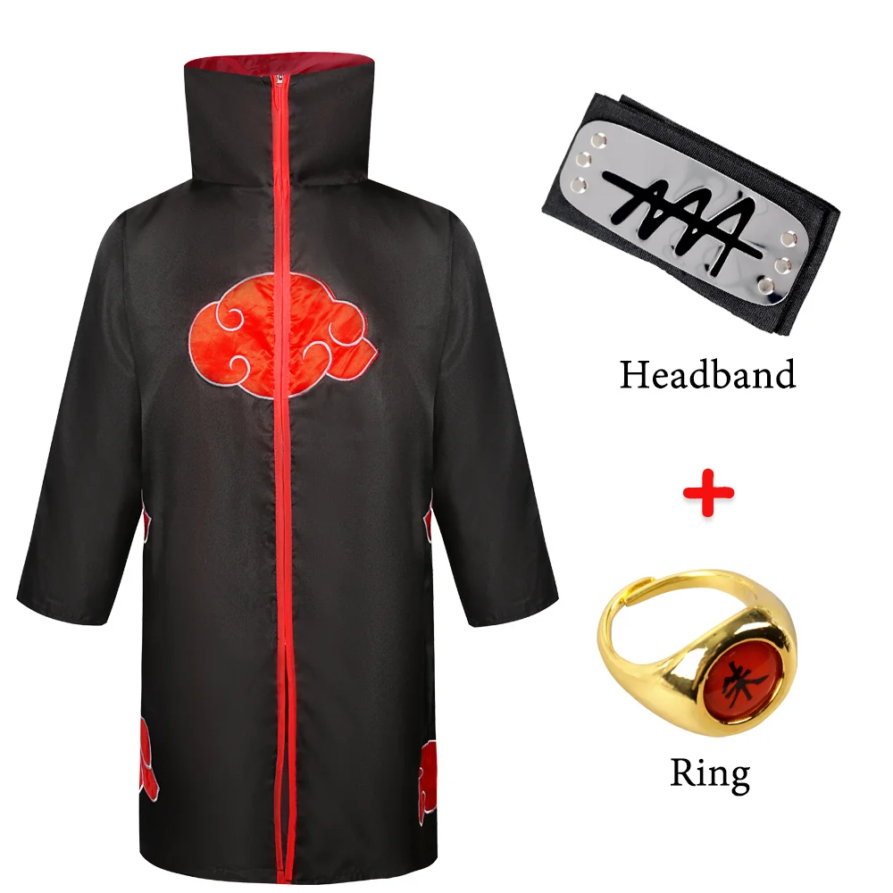 Halloween Cloak Akatsuki Cosplay Costumes Anime Coat Birthday Party Red Cloud Robe Christmas Dress Up | Тематическая одежда и
