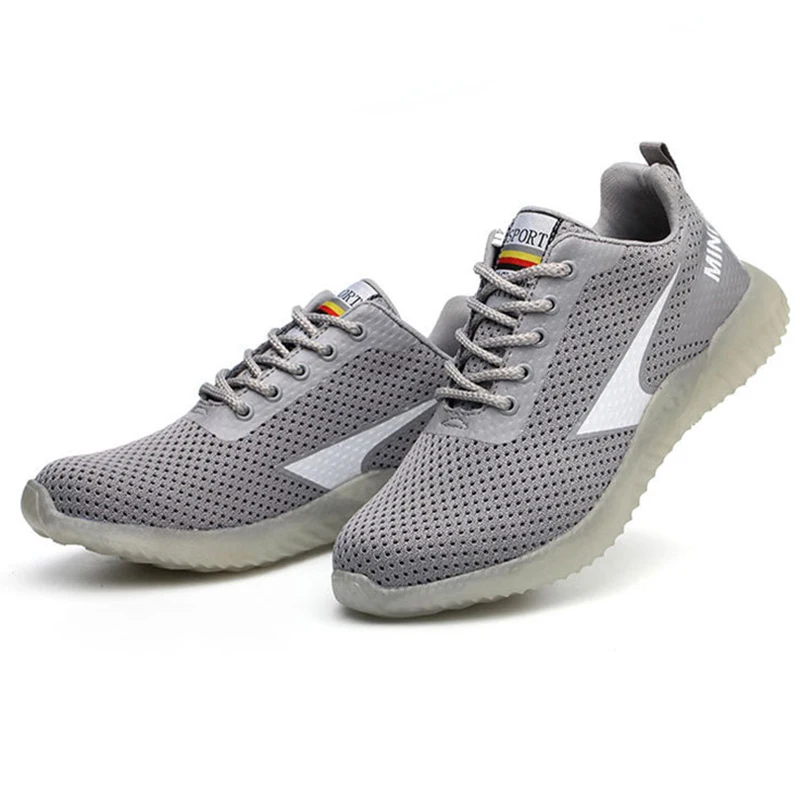 

Men's Shoes Summer Breathable Lightweight Comfortable Work Shoe Anti-piercing Anti-smash Safety Shoe Jelly Sole Anti-electricity