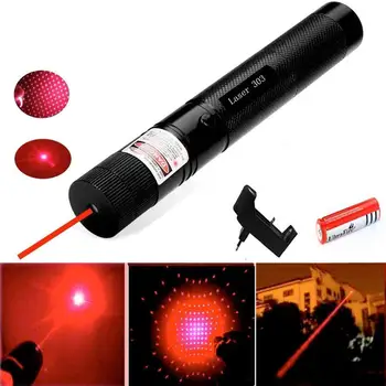 

8000m Red Laser Sight Laser 303 Pointer High Powerful Device Adjustable Focus Lazer Laser Pen Head