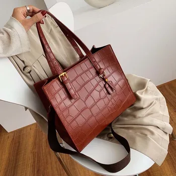

Pattern Stone Shoulder Bag Women Travel Bags Leather Pu Quilted Bag Female Luxury Handbags Women Bags Designer Sac A Main Femme