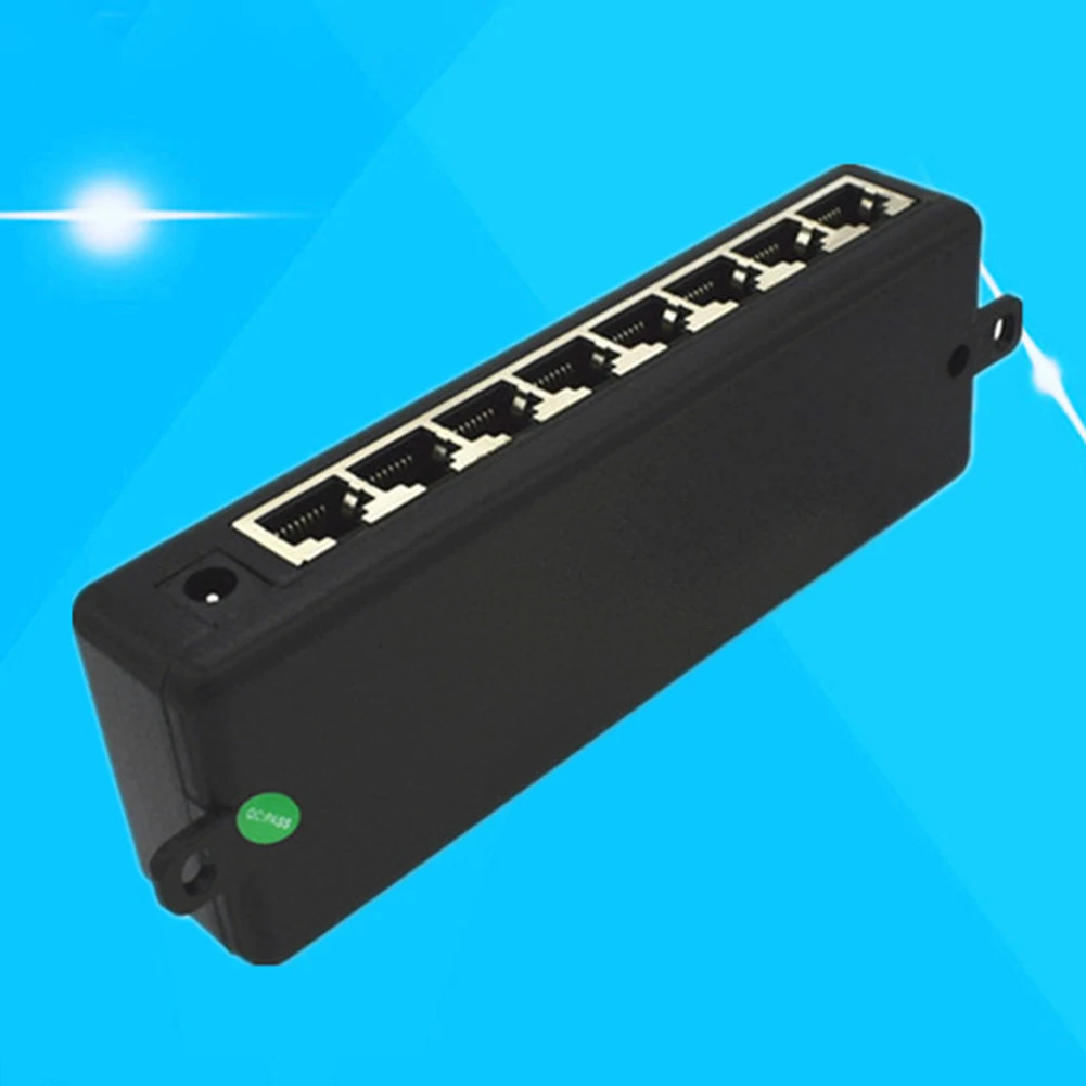 Блок питания центральный 8 портов CCTV слабый электрический сплиттер Ethernet модуль камеры POE 12-48 в сеть мониторинга