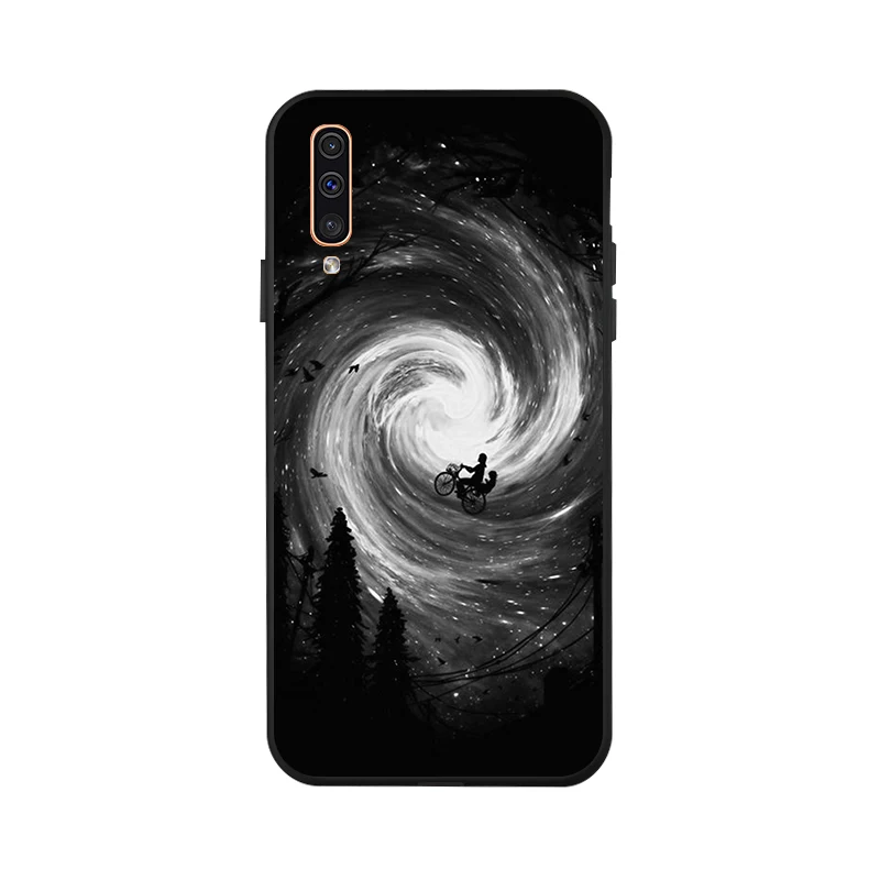 X051 Чехол для samsung A50 A70 A40 A30 A20 A10 M30 M20 M10 чехол с изображением Луны мягкий черный чехол для телефона с принтом чехол для samsung Galaxy A60 A20e - Цвет: X051