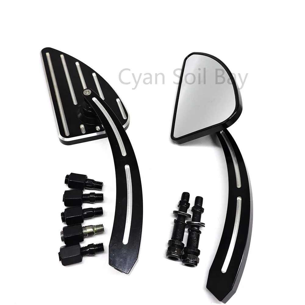 

1 Pair Universal Motorcycle 8mm 10mm Rear View Side Mirrors For Harley Honda Yamaha Suzuki Kawasaki BMW Dacuti