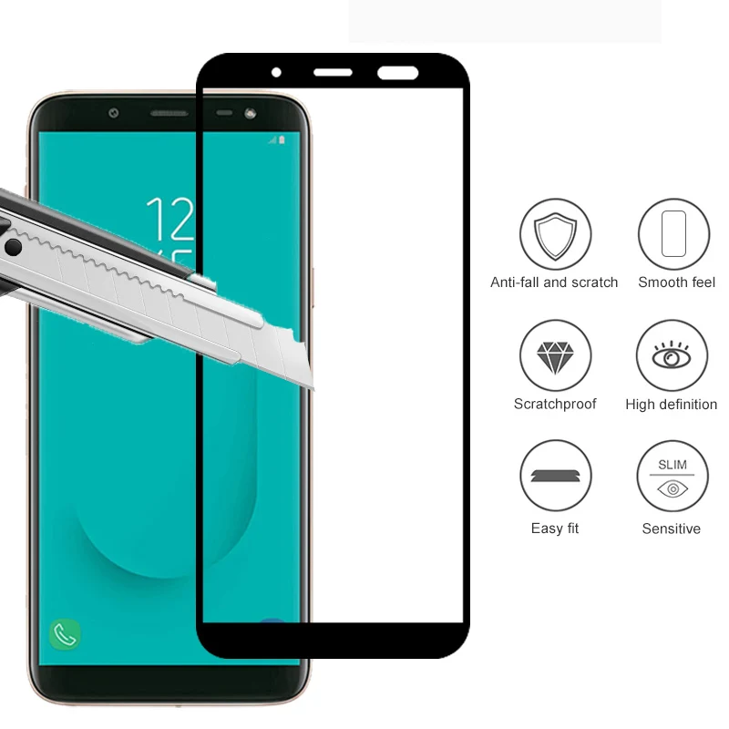 2 шт./лот для Samsung Galaxy J6 J7 J8 2018 защита экрана из закаленного стекла Sansung J 6 7 8 Sumsung