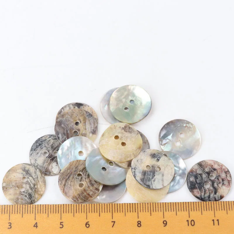 50PCS 20/18/15/12/10mm Natural Shell Sewing Buttons Color Japan Mother of Pearl MOP Round Shell 2 Hole Button Sewing Accessories 6