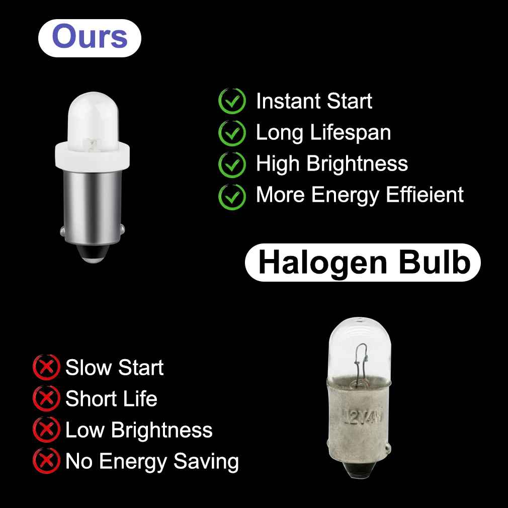 10Pcs BA9S LED  T4W LED T11 H6W Canbus ڵ ׸   õ ȣ  12V ڵ    Ķ