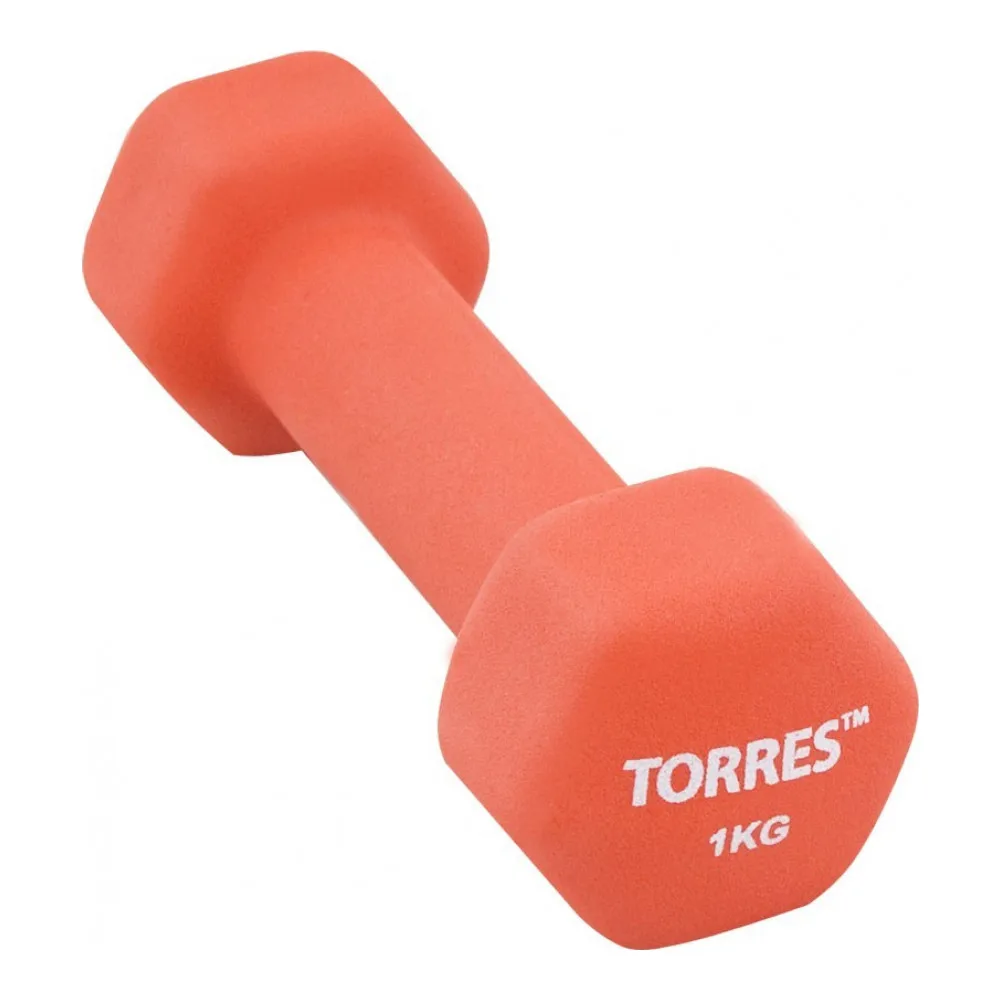 Гантель Torres 1 кг - шт (PL55011) в неопреновой оболочке красный | Спорт и развлечения