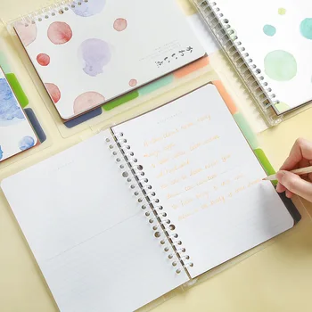 

A5 Loose Leaf Paper Notebook Creative Pvc Refill Portable Bullet Journal Diary Office Planner Solid Handbook Cute Notebook