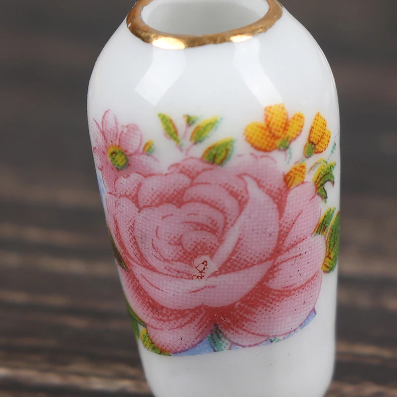 Porcelain Flower Vase Set 1/12 Dollhouse 7