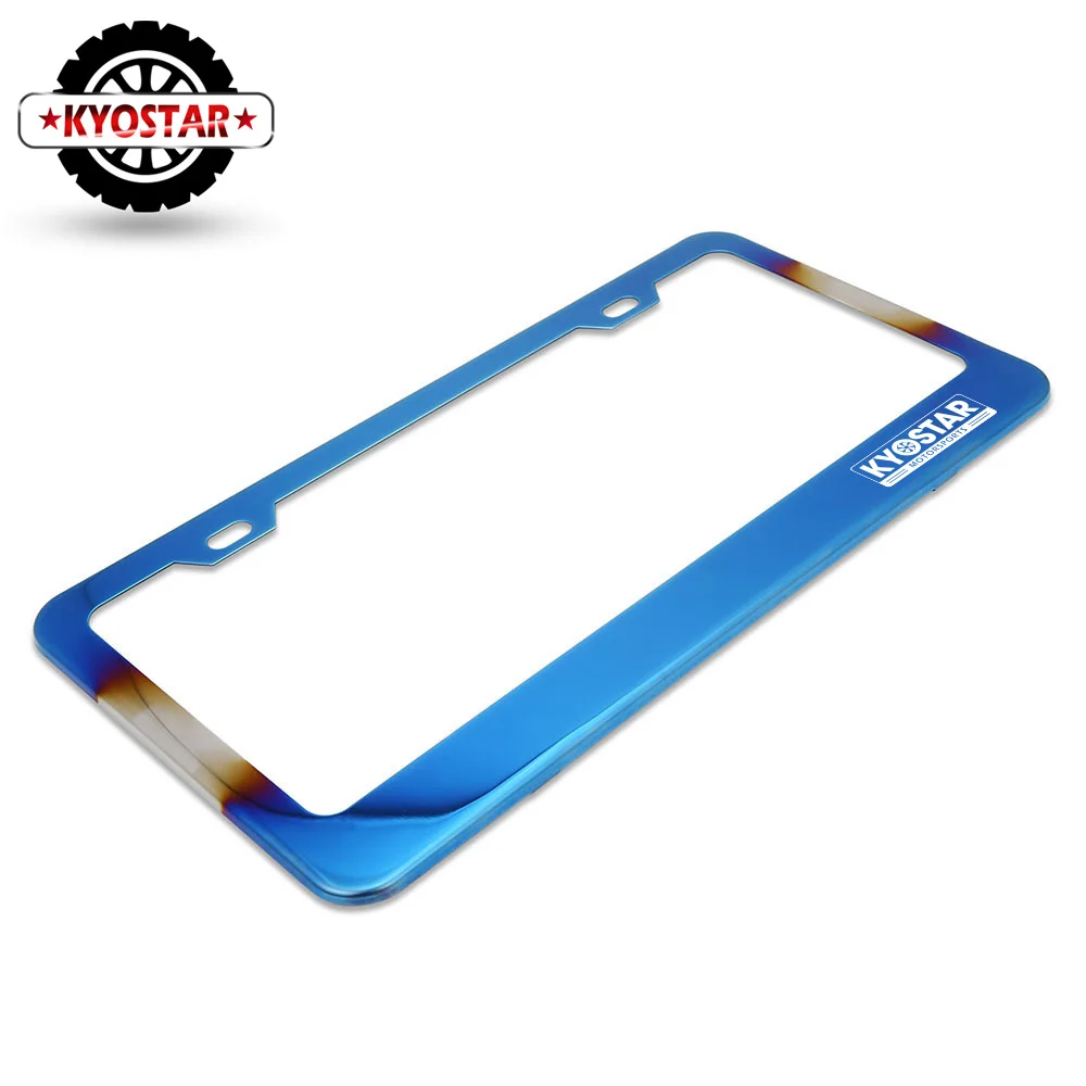 KD7047TB US stainless steel license plate frame Titanium Blue3