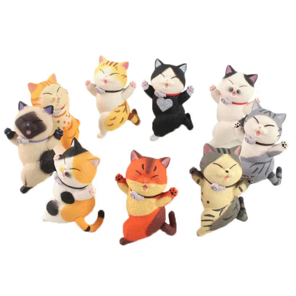 NUOBESTY 4 Pcs Modelo De Gato Estatuetas De Mini Gato Jogo De